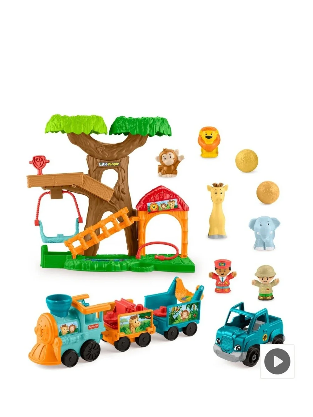Fisher-Price Little People Wildlife Train & Trek Toddler Set